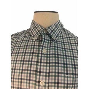 Duluth Trading Tartan Flannel Button Up Shirt Mens Size Extra Large XLT Green